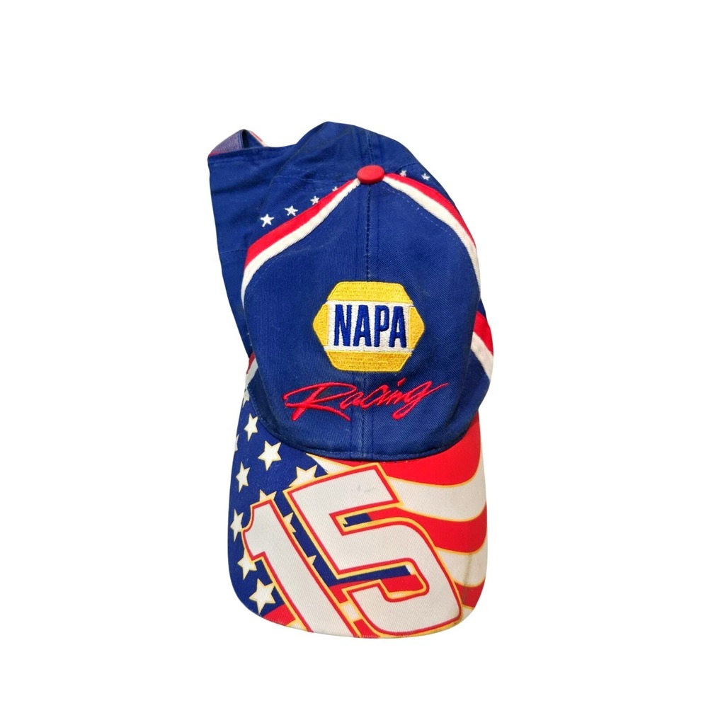 NAPA Racing #15 American Flag Driver Baseball Cap Hat Men's Adjustable USA Stars